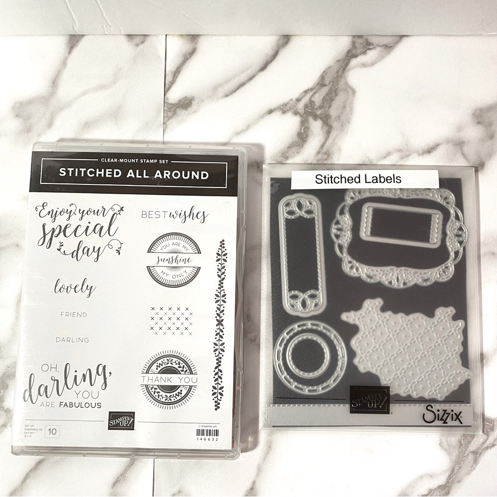 Stitched All Around Stamp Set by Stampin' Up! - Clear Mount